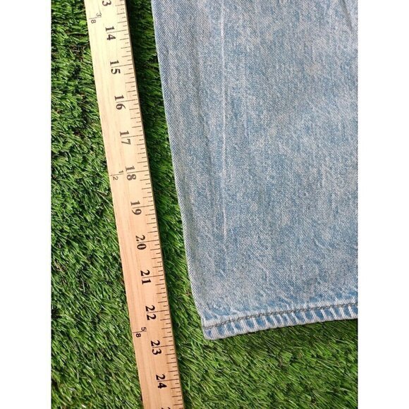 AEO American Eagle Jeans Size 10 Womens Blue Mom Jeans Cropped Distress - Picture 10 of 11